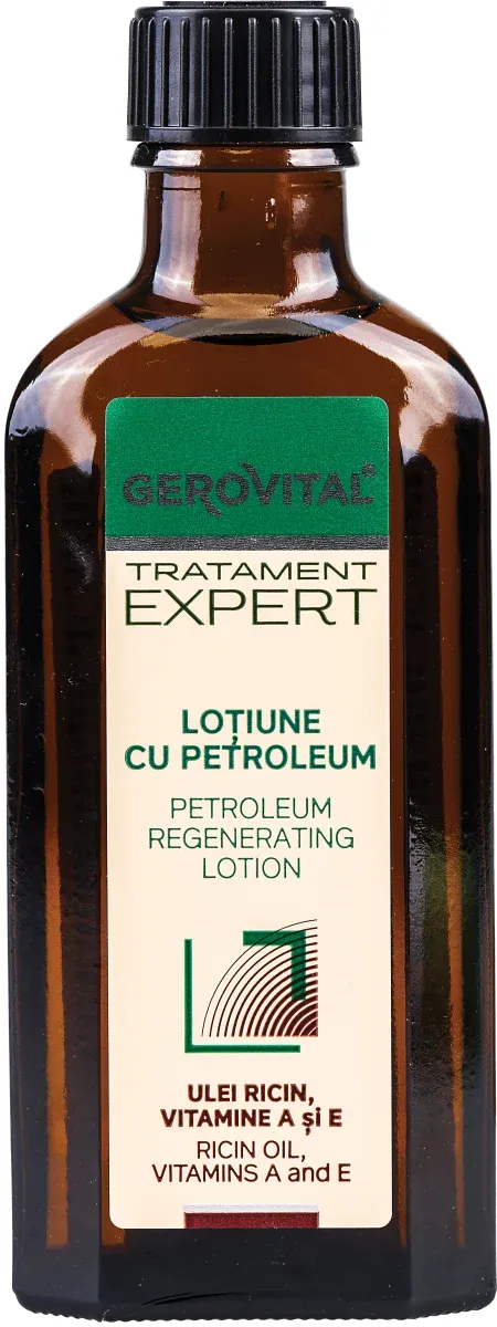 Lotiune regeneranta cu petroleum Tratament Expert, 100ml, Gerovital