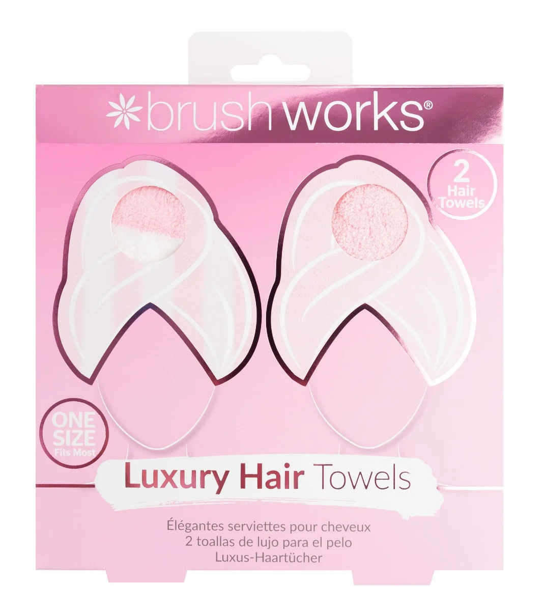 Prosoape pentru par Luxury, 2 bucati, Brushworks