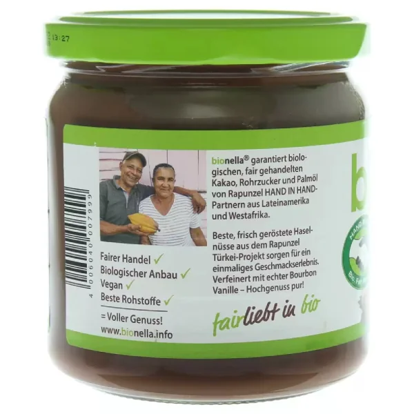 Crema vegana de alune cu ciocolata bio, 400g, Bionella