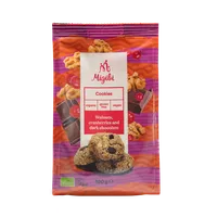 Cookies din nuca cu merisoare si ciocolata Bio, 100g, Migibi