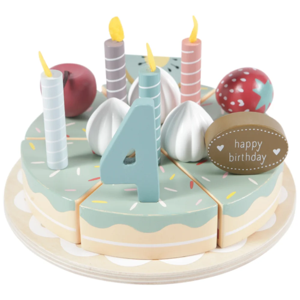 Tort aniversar cu decoratiuni pentru 1-5 ani, 1 bucata, Little Dutch 