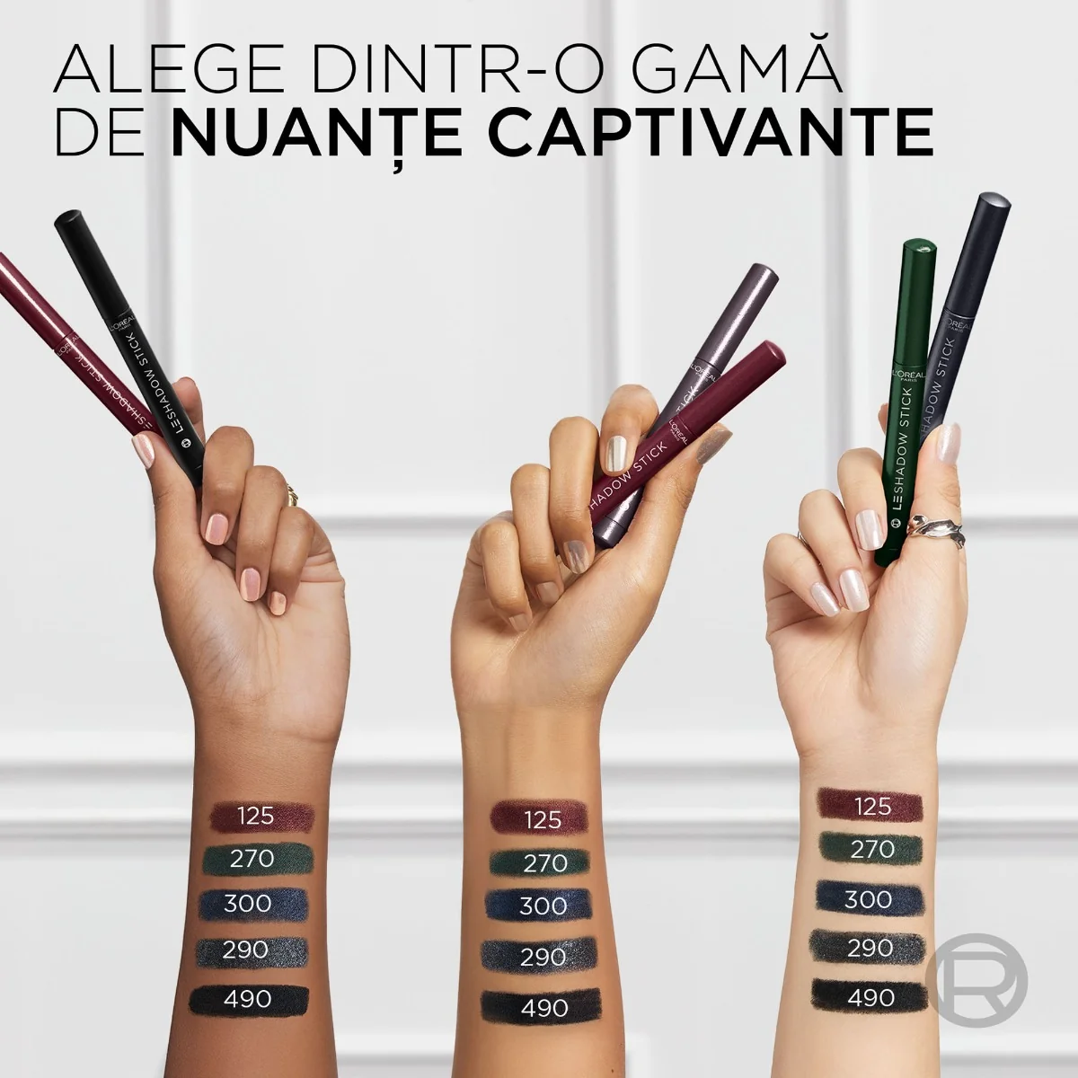 Fard de pleoape tip stick 490 All Night Black Le Shadow, 1.4g, L'Oreal Paris