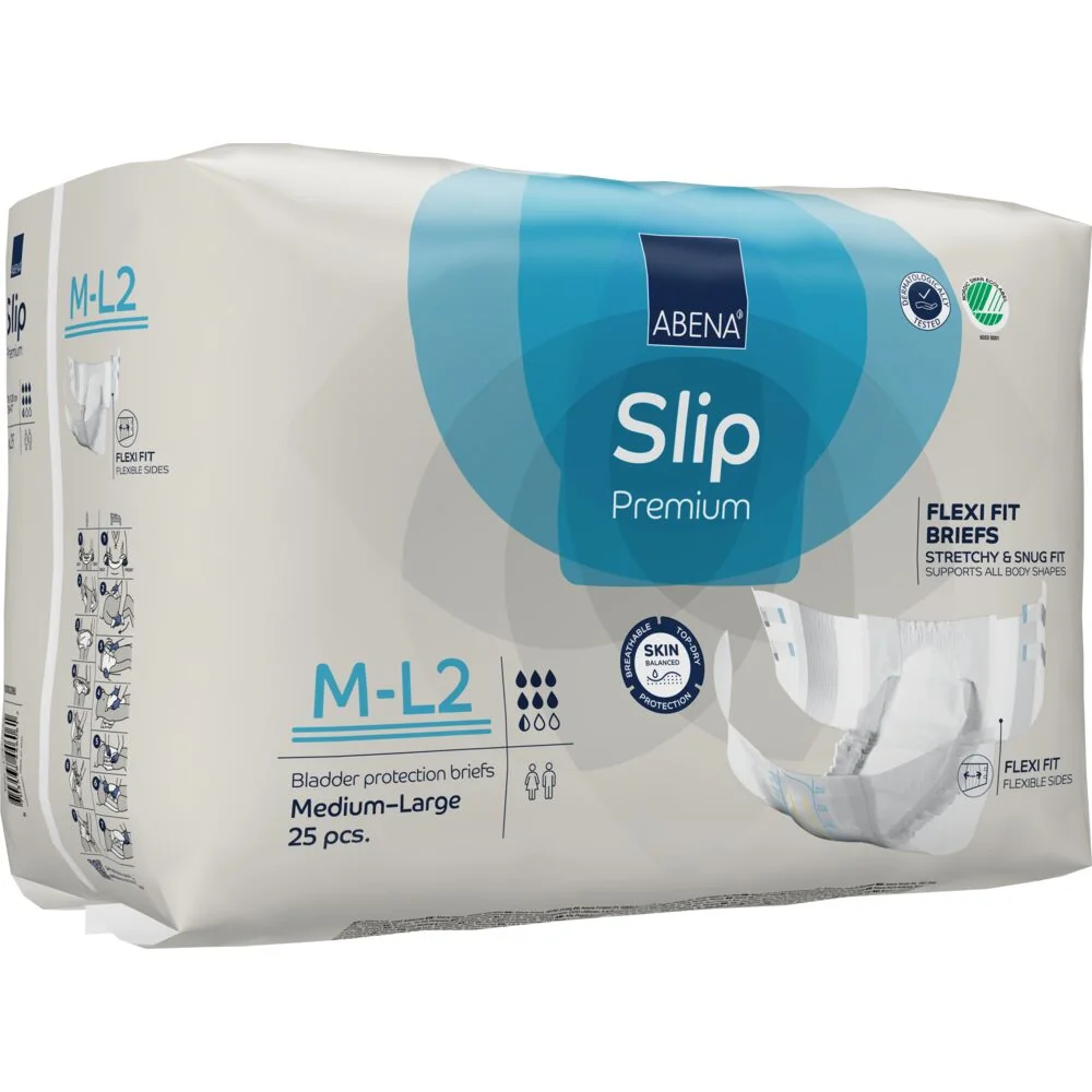 Scutece pentru adulti Premium Flexi Fit M-L2 cu absorbtie 2400ml, 25 bucati, Abena