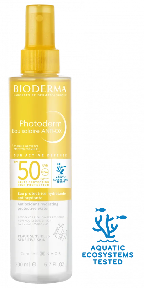 Apa de protectie solara antioxidanta SPF50 Photoderm Anti-OX, 200ml, Bioderma 