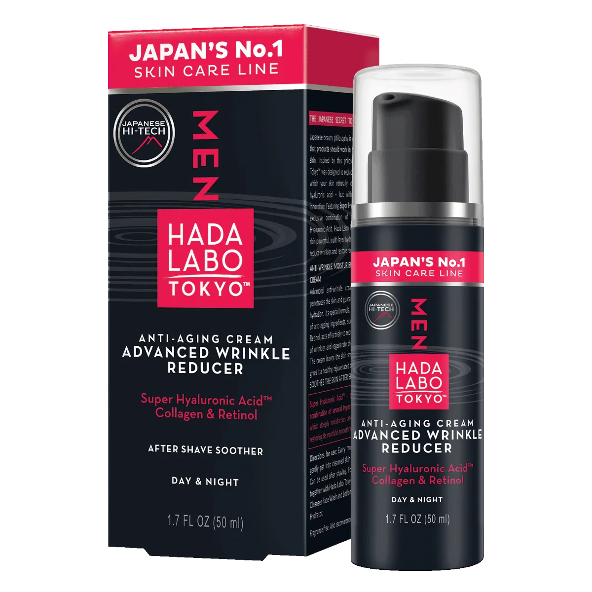 Crema anti-imbatranire pentru reducerea avansata a ridurilor la barbati, 50ml, Hada Labo Tokyo