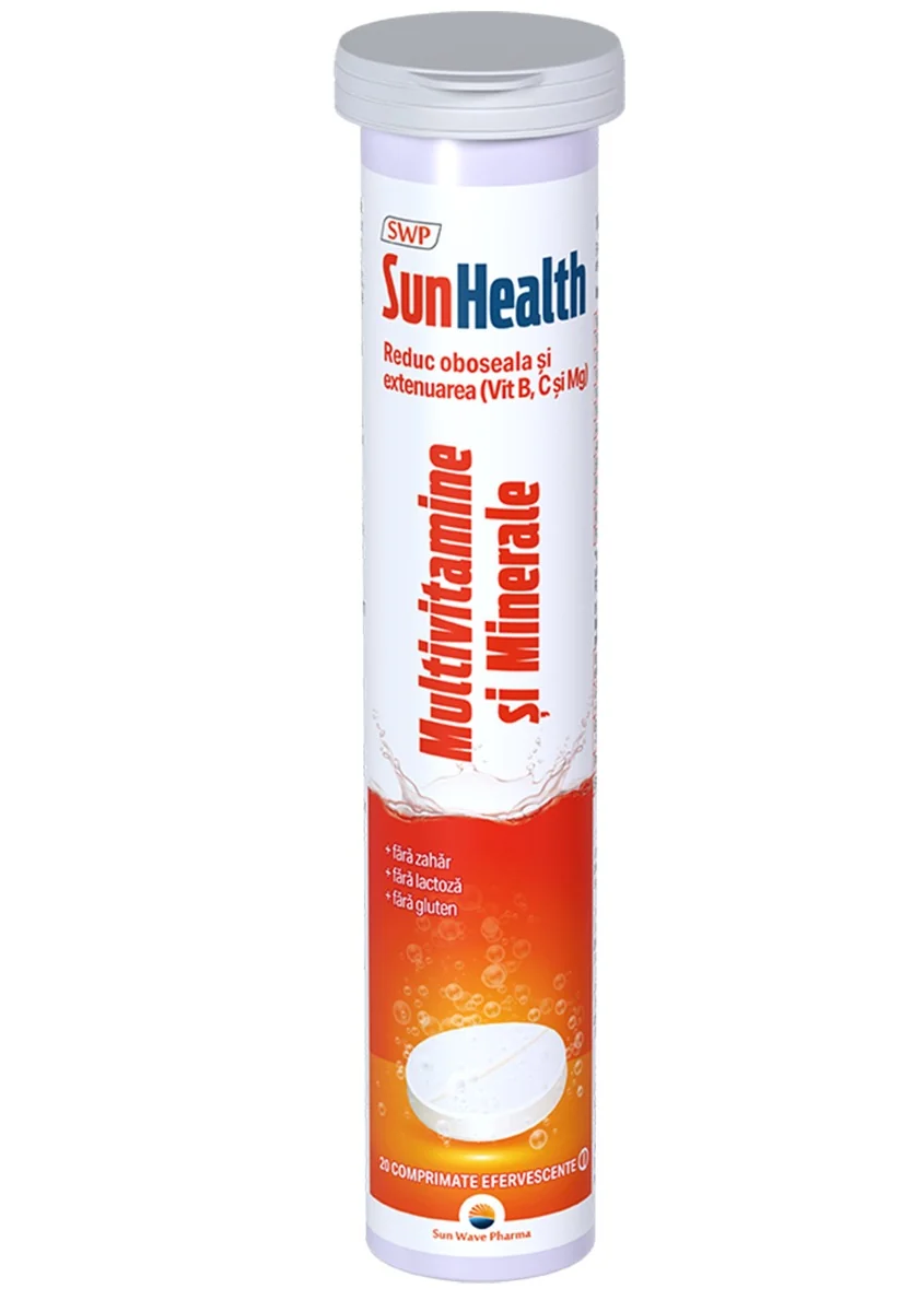 Multivitamine si minerale Sun Health, 20 comprimate, Sun Wave Pharma