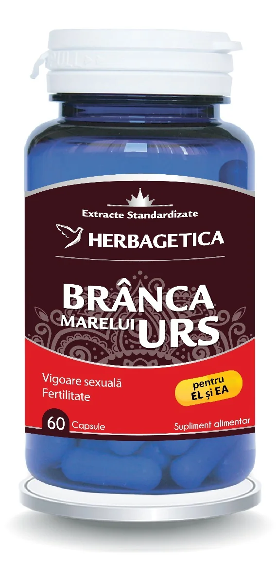 Branca Marelui Urs, 60 capsule, Herbagetica