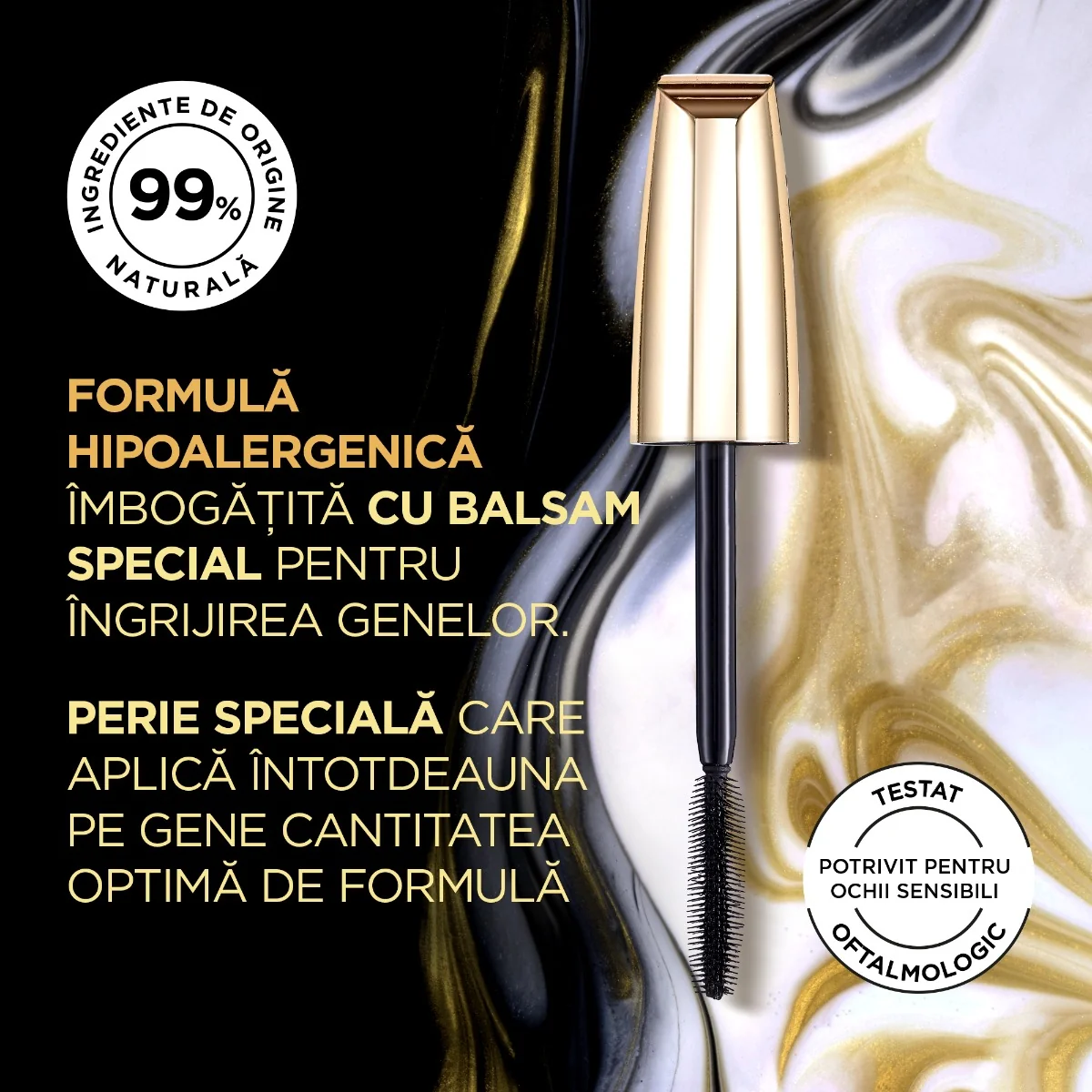 Mascara pentru volum Volume Million Lashes Balm Noir, 8.9ml, L'Oreal Paris
