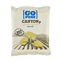 Chips-uri din cartofi bio cu sare de mare Canyon, 125g, Go Pure