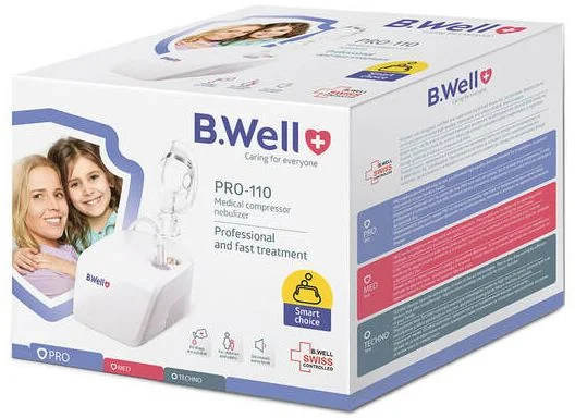 Nebulizator cu compresor pentru copii si adulti Basic PRO-110, 1 bucata, B.Well