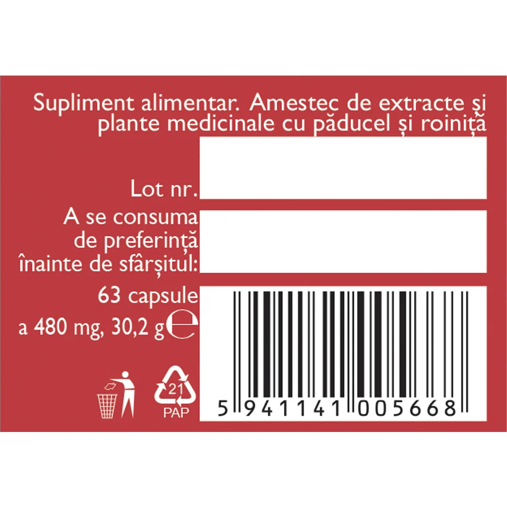 Calmocard C35, 63 capsule, Fares