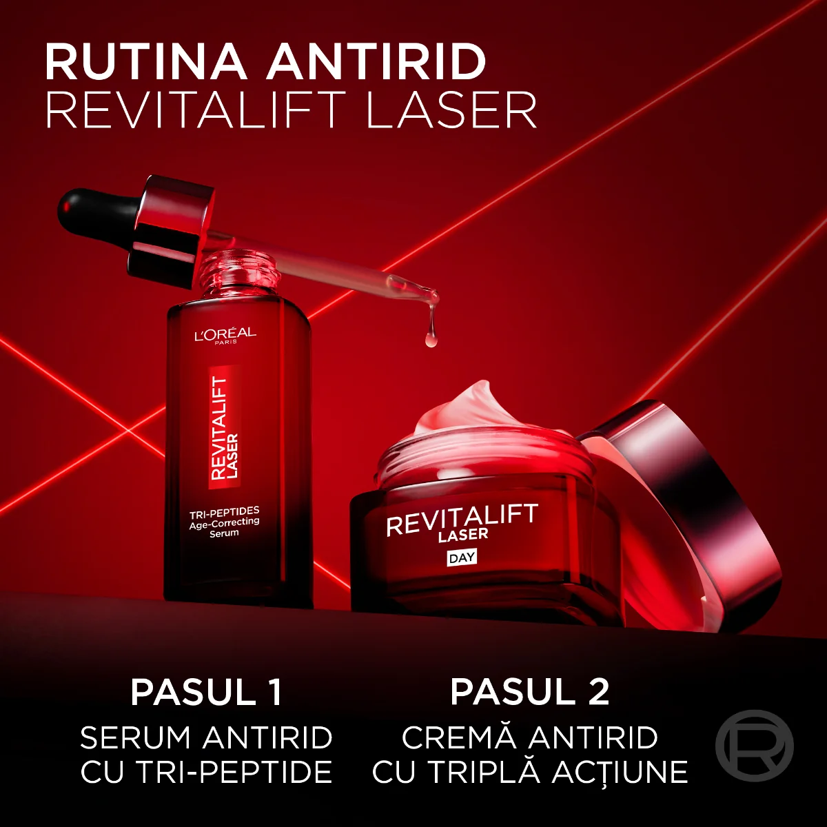 Serum antirid cu Tri-Peptide Revitalift Laser, 30ml, L'Oreal Paris