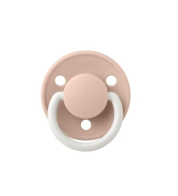 Suzeta fosforescenta din latex cu tetina rotunda 0 luni + Blush De Lux Glow, 1 bucata, Bibs