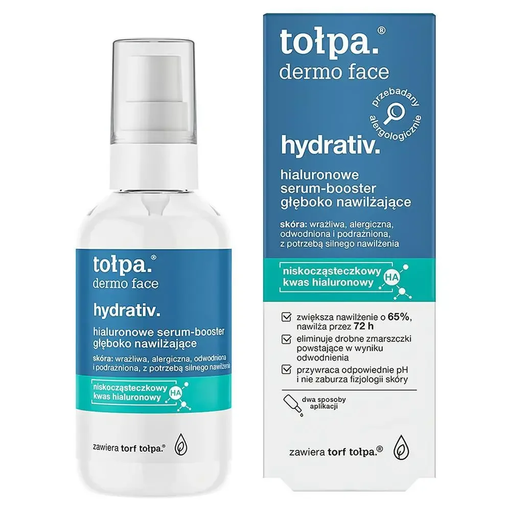 Serum booster cu acid hialuronic pentru ten deshidratat Dermo Face Hydrativ, 75ml, Tolpa