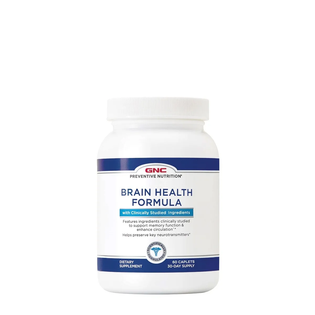 Formula pentru sanatatea sistemului nervos Preventive Nutrition Brain Health, 60 comprimate, GNC 