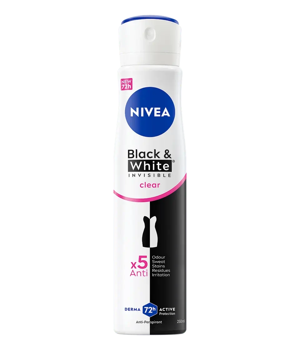 Deodorant spray pentru femei Black & White Clear, 250ml, Nivea