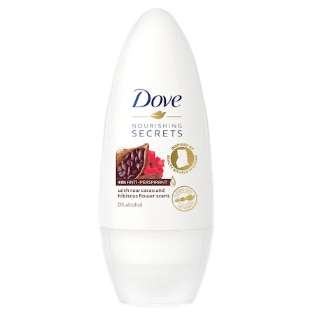 Deodorant roll-on Raw Cacao & Hibiscus Flower, 50ml, Dove