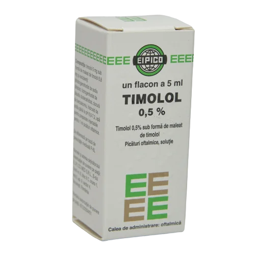 Timolol picaturi oftalmice 0.5%, 5ml, Eipico