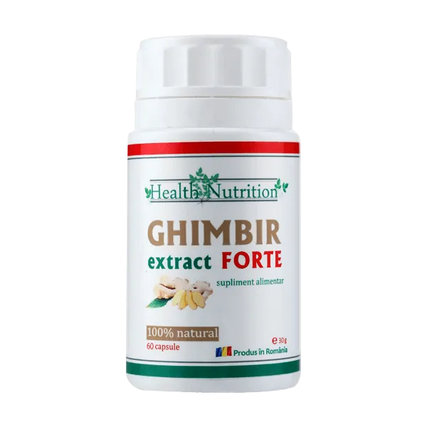 Ghimbir Extract Forte Natural, 60 capsule, Health Nutrition
