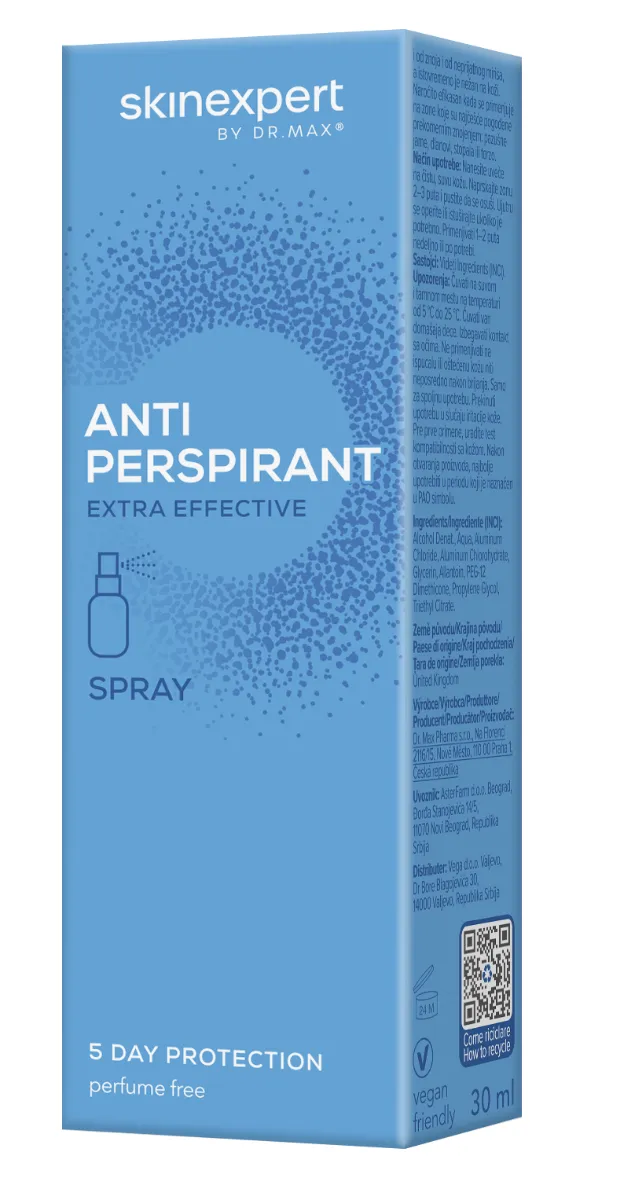 Skinexpert by Dr. Max® Antiperspirant Spray, 30ml 