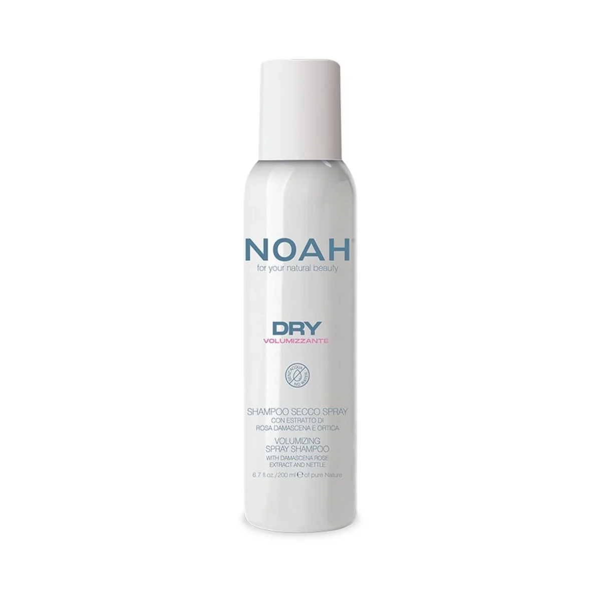 Sampon uscat pentru volum fara apa cu extract de trandafir de Damasc si urzica, 200ml, Noah
