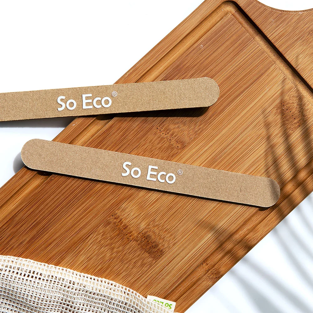Set 2 pile ecologice de bambus pentru unghii, 1 bucata, So Eco