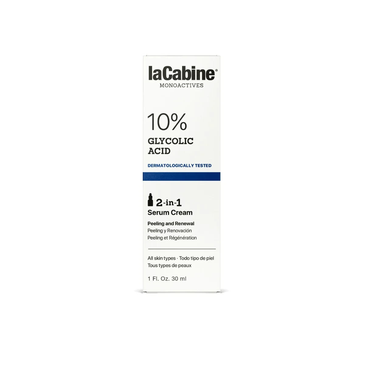 Ser-crema 10% Acid Glycolic Monoactives, 30ml, La Cabine 