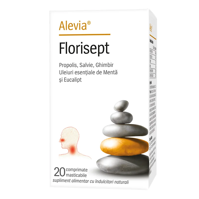 Florisept, 20 comprimate masticabile, Alevia