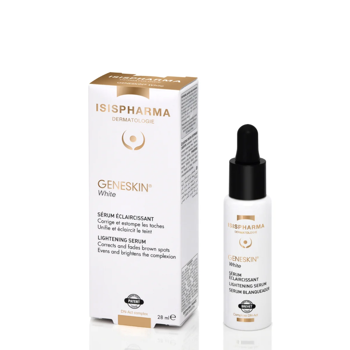 Ser depigmentant pentru luminozitatea pielii Geneskin White, 28ml, Isis Pharma