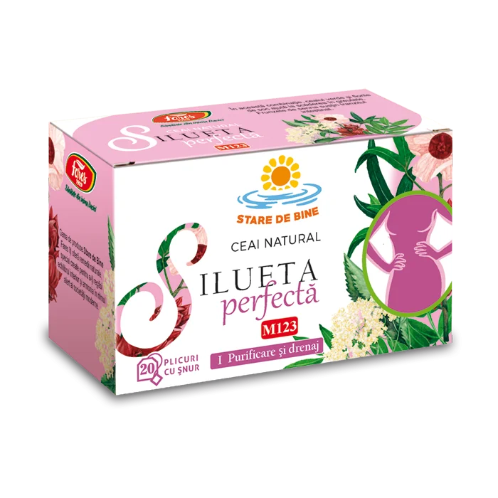 Ceai Silueta perfecta - purificare si drenaj, 20 plicuri, Fares