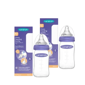 Set biberoane din sticla, 2 x 160ml, Lansinoh