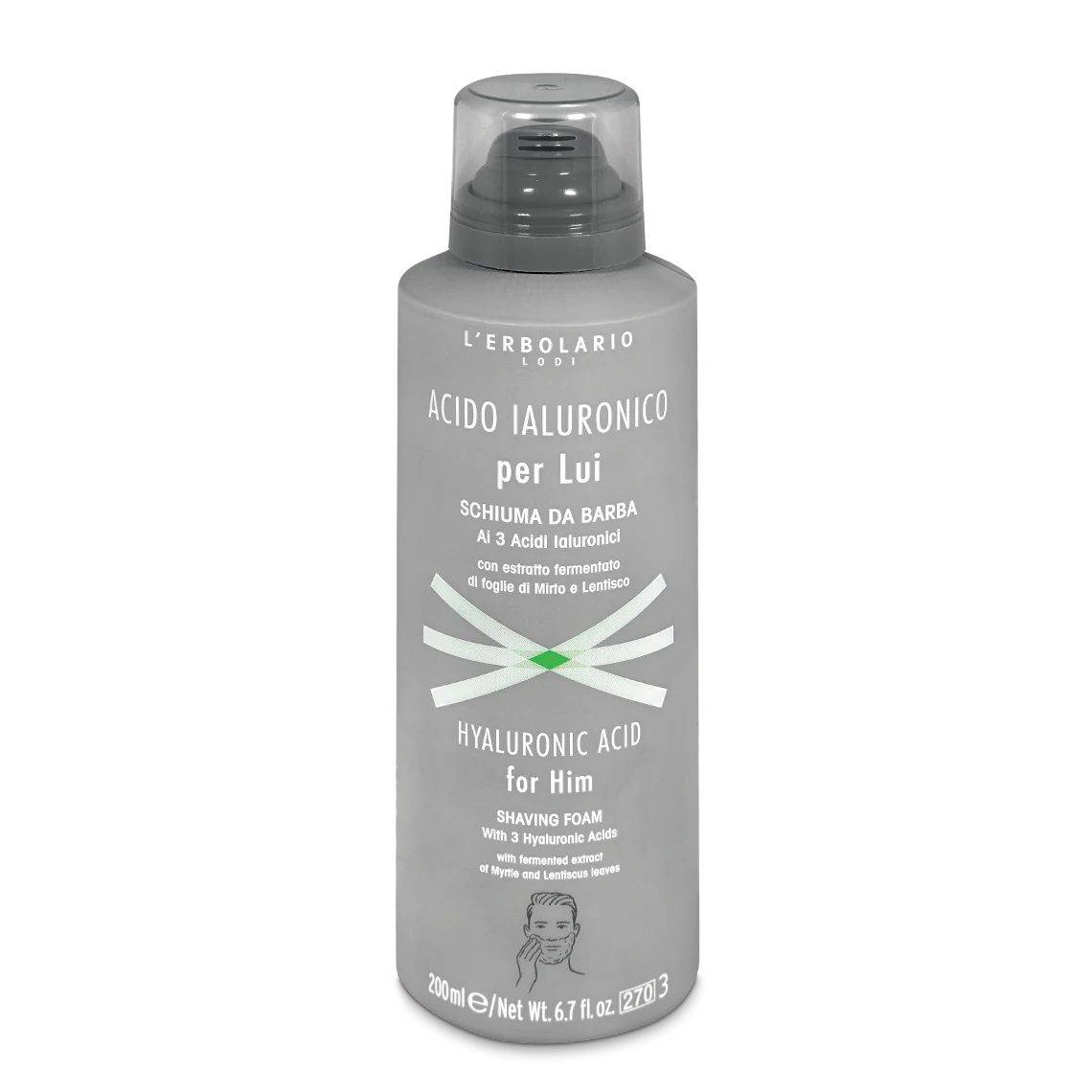 Spuma de ras cu acid hialuronic pentru barbati, 200ml