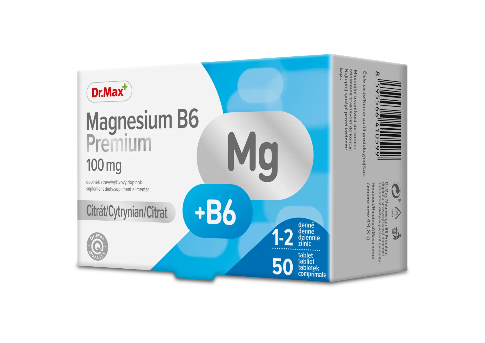 Dr. Max Magnesium B6 Premium, 50 comprimate