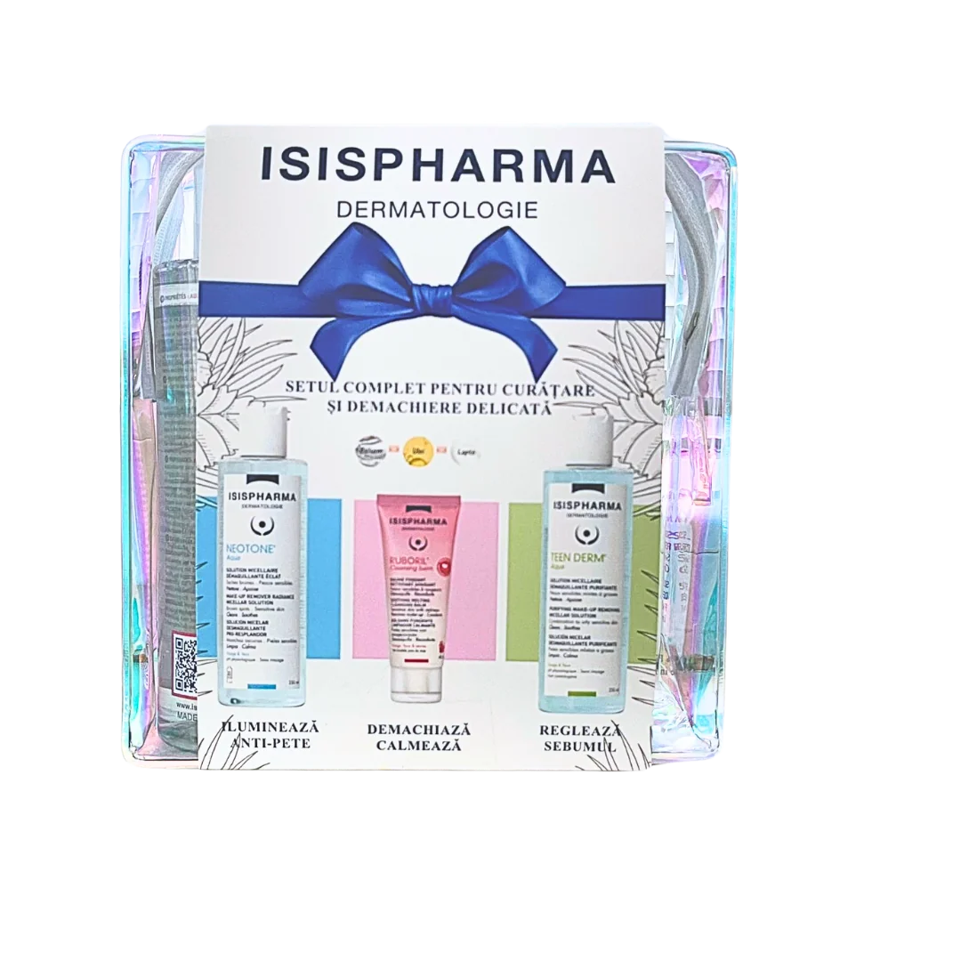 Pachet apa micelara Neotone 250ml + Apa micelara Teen Derm 250ml + Balsam de curatare Ruboril 40ml, Isis Pharma