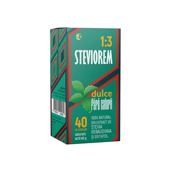 Steviorem 1:3, 40 stickuri x 2g, Steviorem
