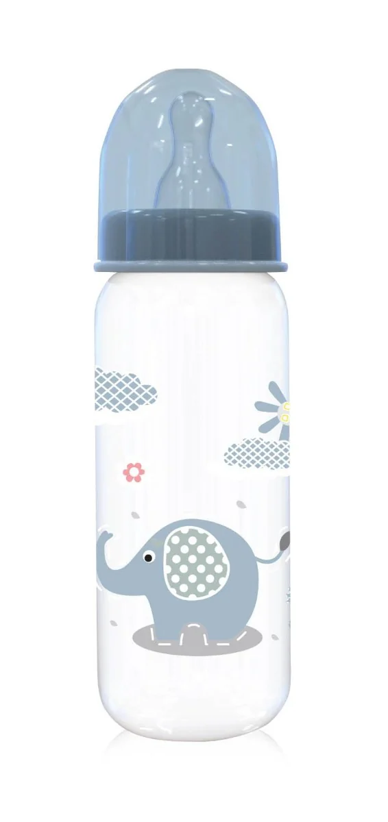 Biberon cu capac pentru +0 luni Moonlight Blue, 250ml, Lorelli