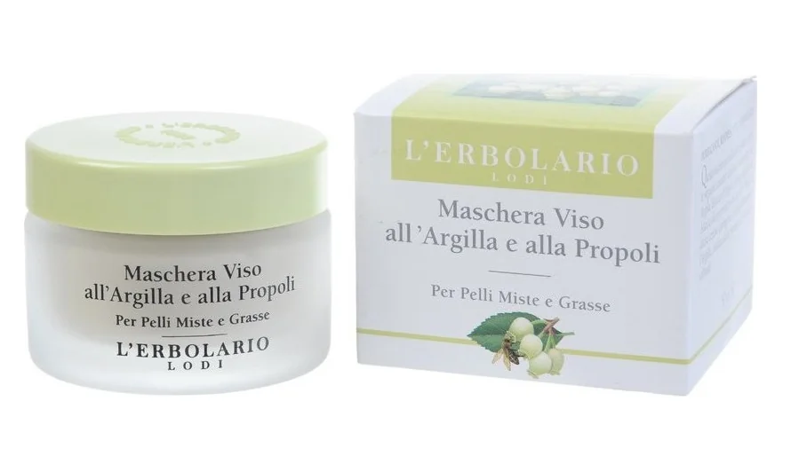 L'Erbolario Masca cu argila si propolis, 50ml
