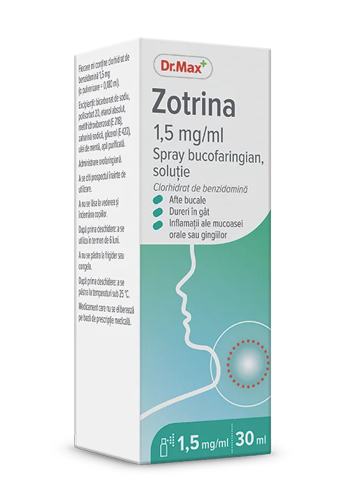 Dr. Max Zotrina spray bucofaringian 1.5mg/ml, 30ml