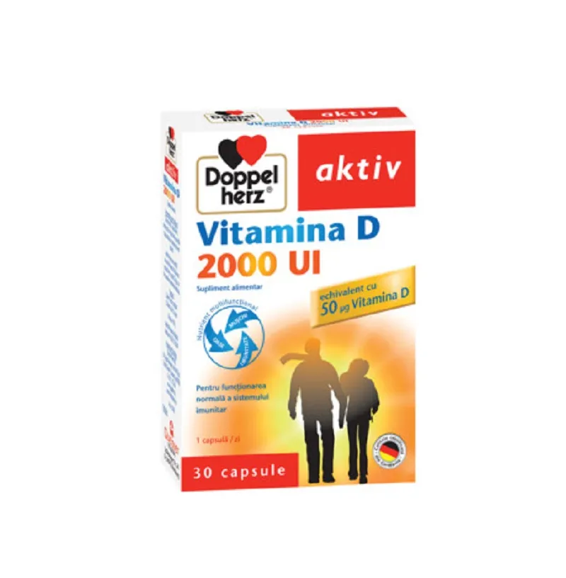 Vitamina D 2000UI Aktiv, 30 capsule, Doppelherz