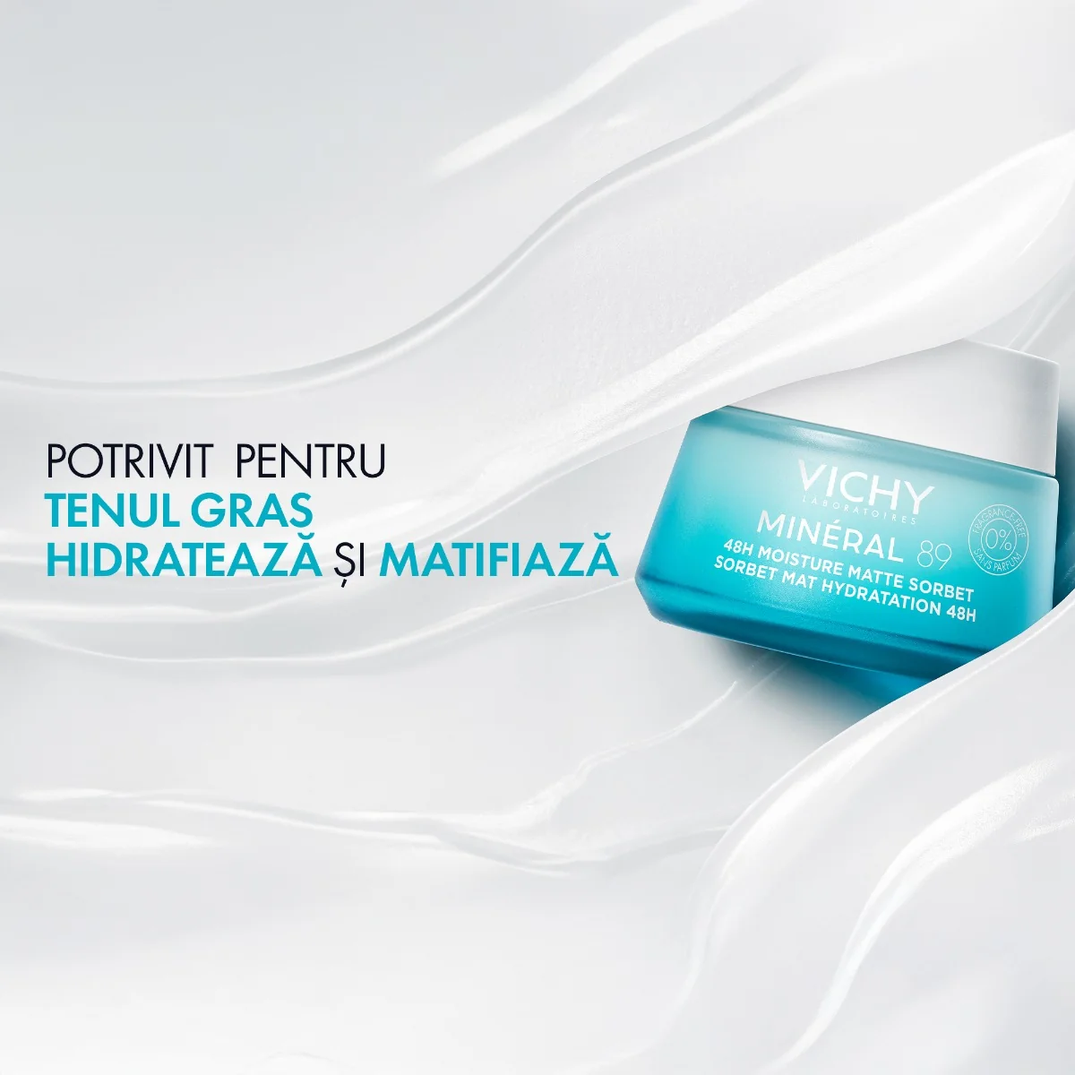 Sorbet-crema Mineral 89 Moisture Matte, 50ml, Vichy