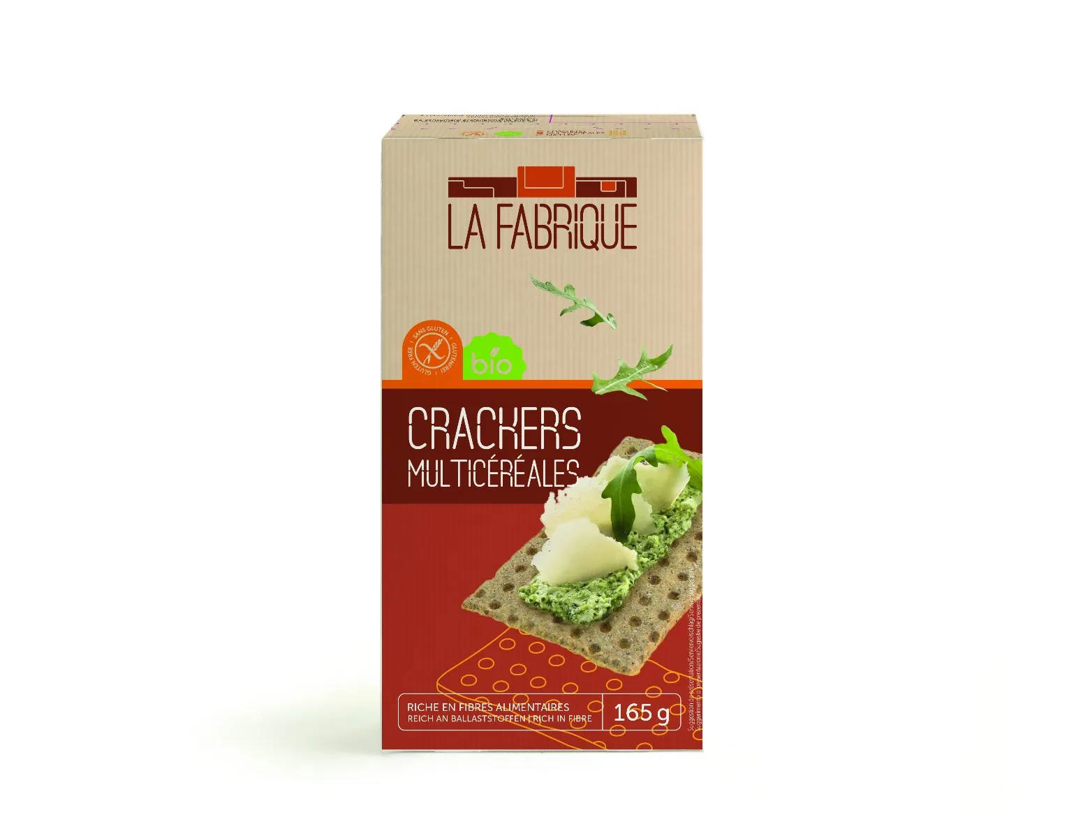 Crackers Bio multicereale fara gluten, 160g, La Fabrique