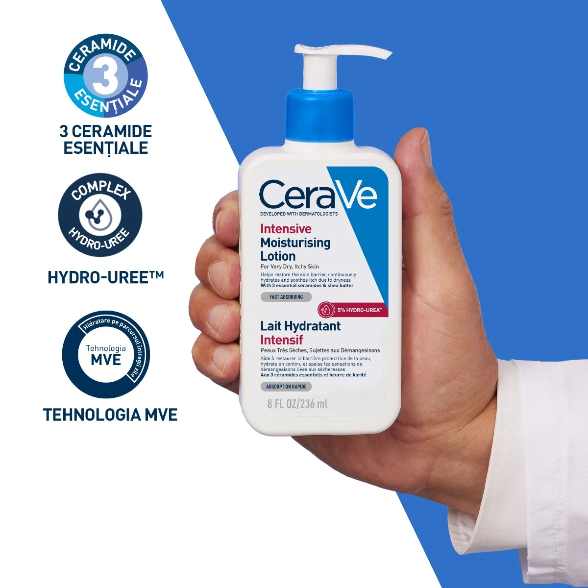 Lotiune intens hidratanta pentru fata si corp, 236ml, CeraVe