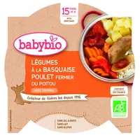 Meniu legume Basquaise si pui Poitou Bio, 260g, BabyBio