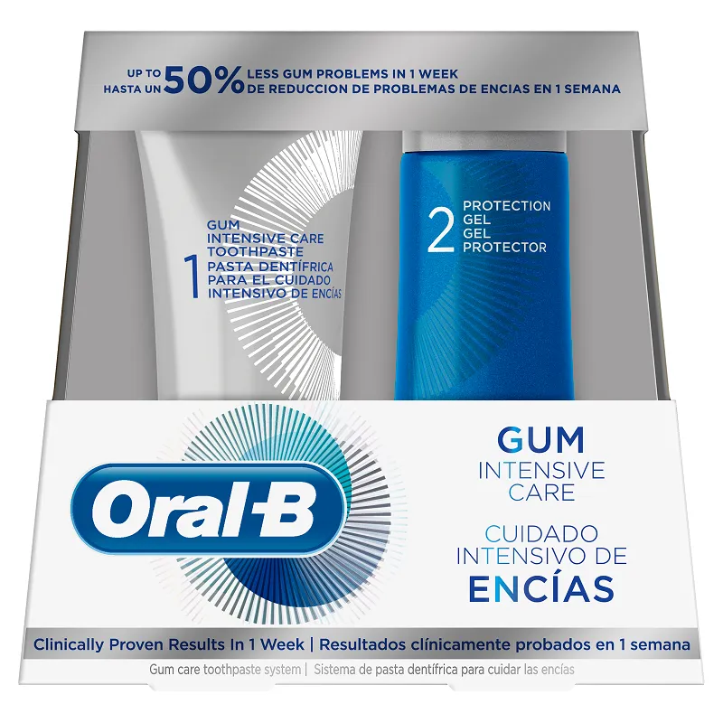 Pachet Pasta de dinti Gum Intensive Care 85ml + Gel de protectie 63ml, Oral-B