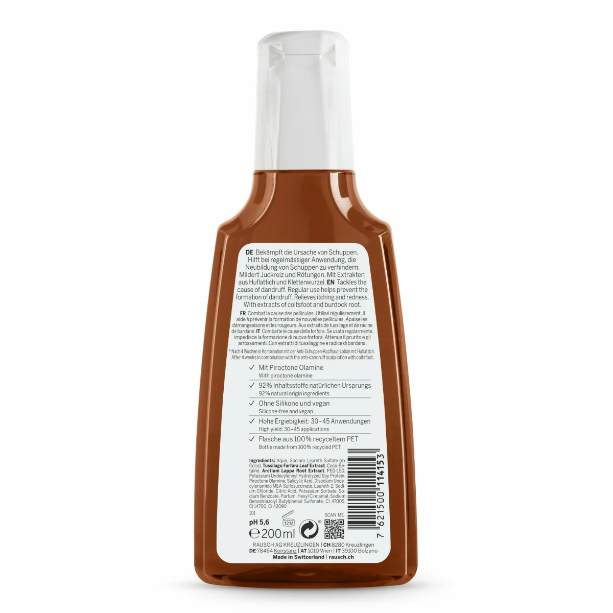 Sampon anti-matreata cu podbal, 200ml, Rausch