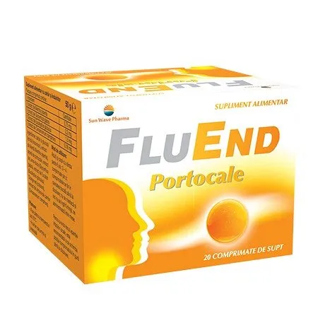 Fluend portocale, 20 comprimate de supt, Sun Wave Pharma