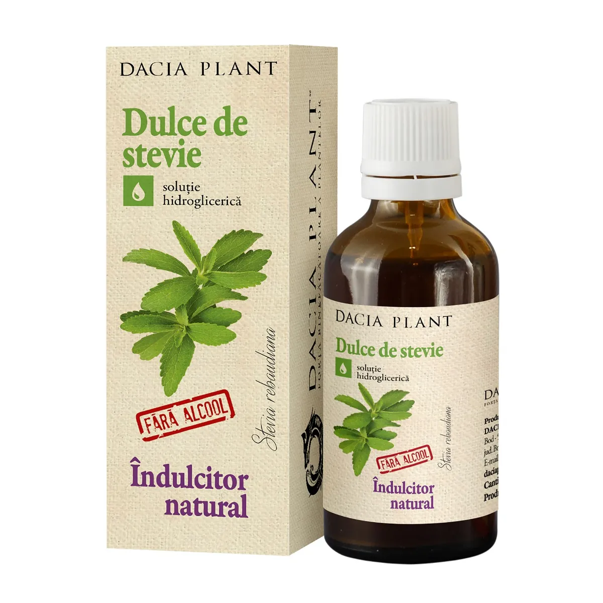 Dulce de stevie, 50 ml, Dacia Plant