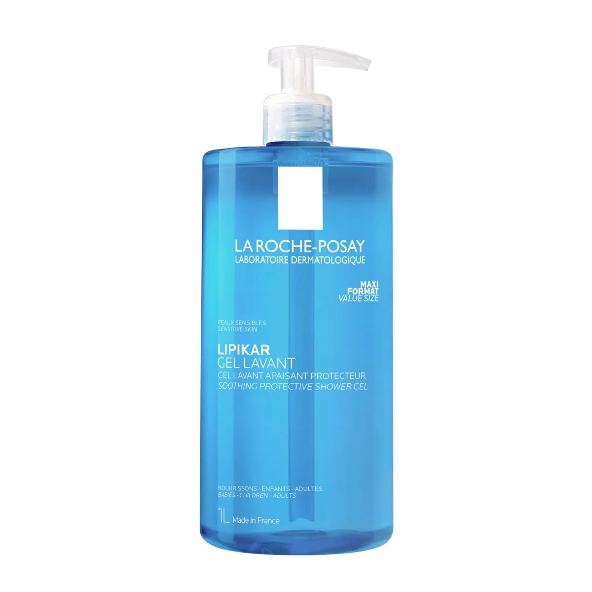 Gel de curatare pentru piele sensibila bebelusi copii si adulti Lipikar, 1000ml, La Roche-Posay
