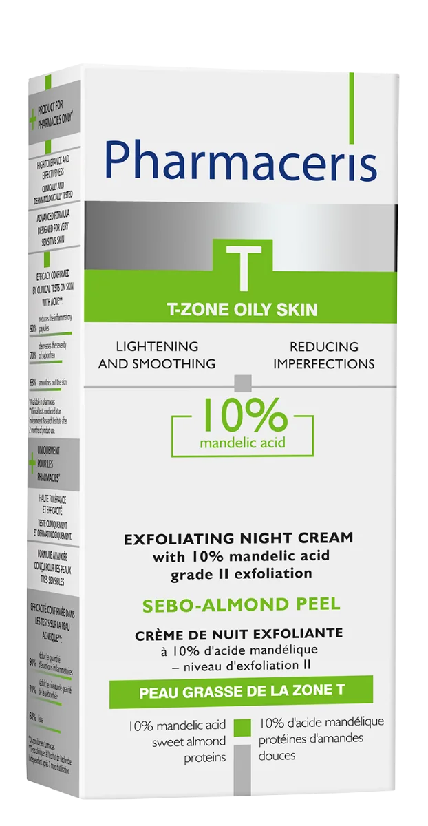 Crema de noapte pentru peeling cu mandelic 10% T, 50ml, Pharmaceris
