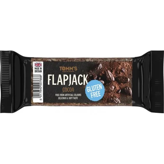 Baton energizant fara gluten cu cacao Flapjack, 100g, Bombus